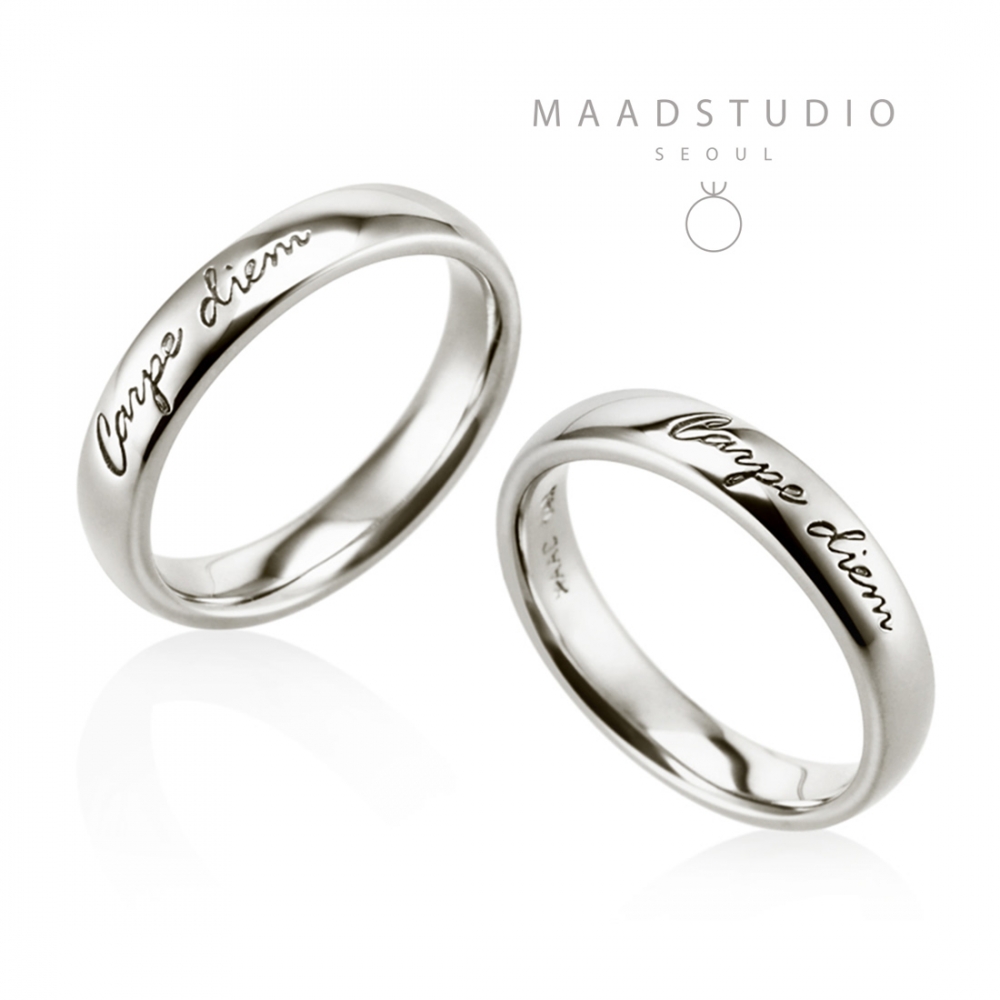 Carpediem couple ring Set (M&M) Sterling silver