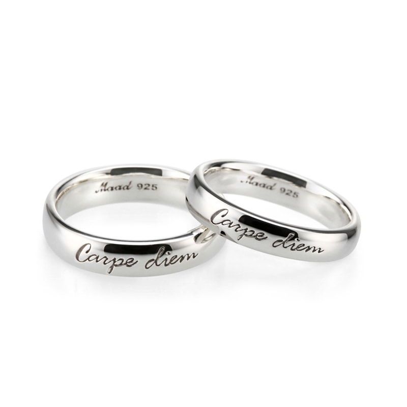 Carpediem couple ring Set (M&S) Sterling silver