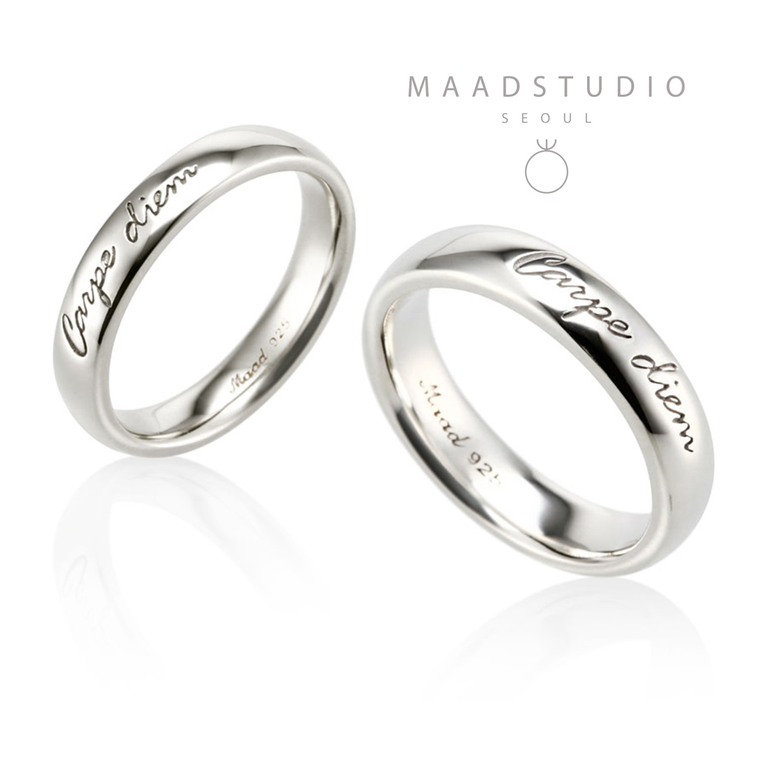 Carpediem couple ring Set (M&S) Sterling silver