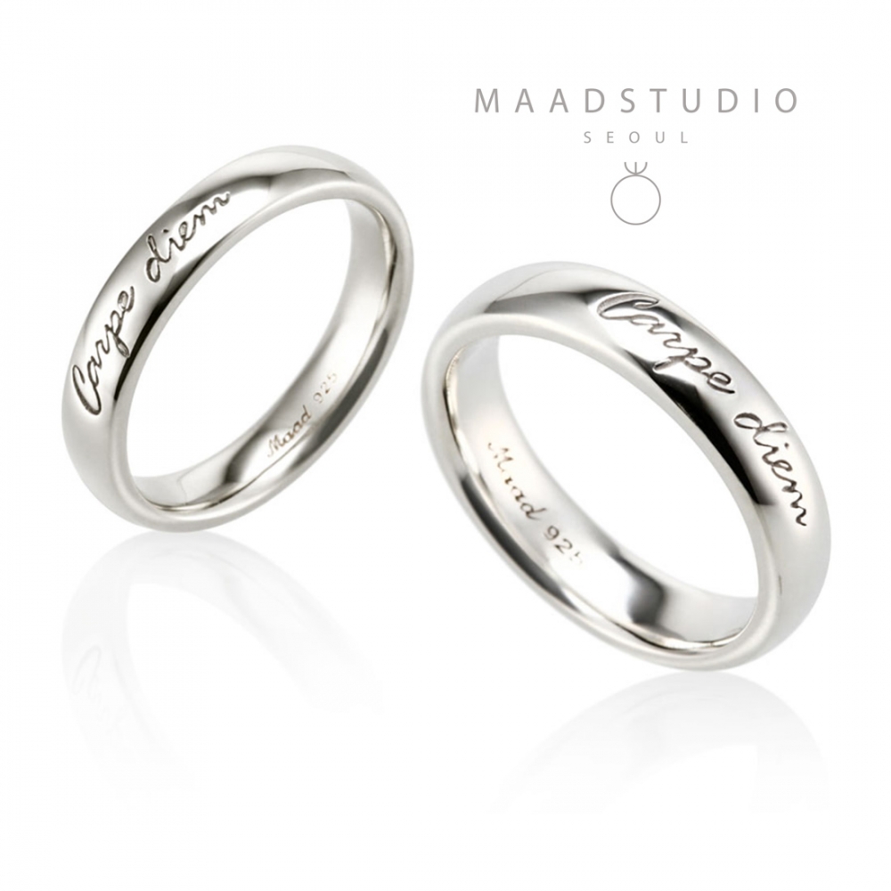 Carpediem couple ring Set (M&S) Sterling silver