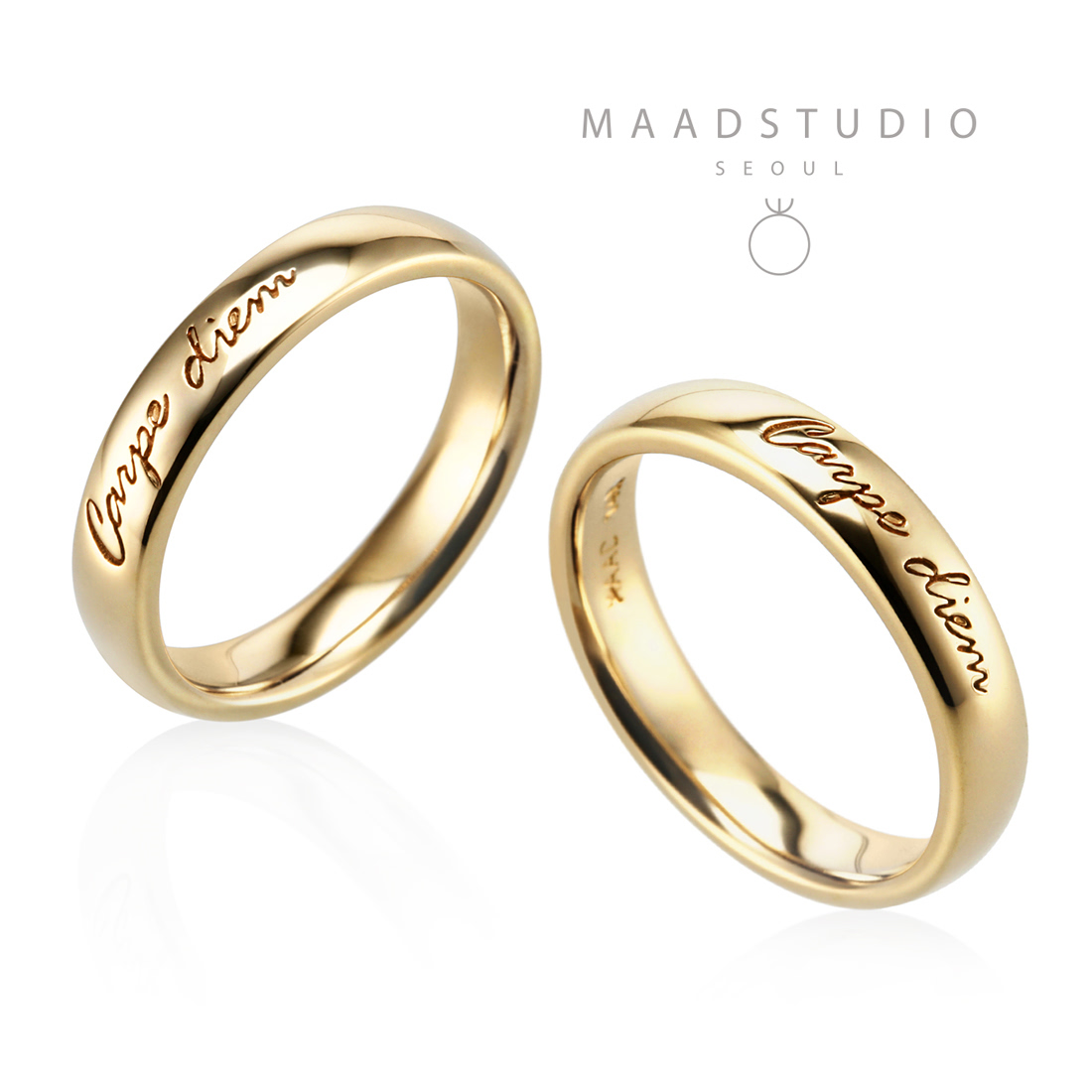 Carpediem wedding ring Set (M&S) 14k gold