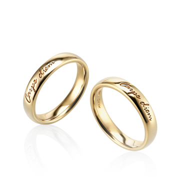 Carpediem wedding ring Set (M&S) 14k gold