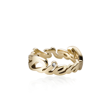 Carpediem II Logo ring (Woman) 14k gold