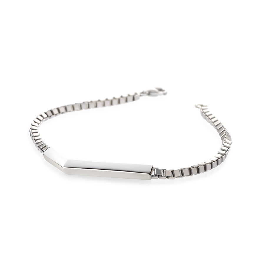 Check II bracelet (L) 3mm Sterling silver