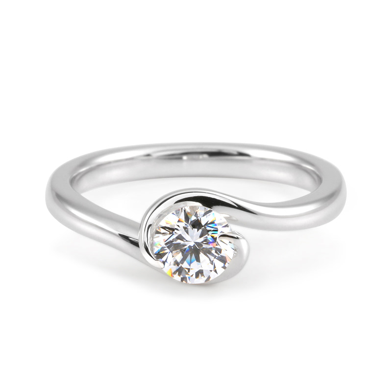 필리아 반지 14k 화이트골드 0.5ct