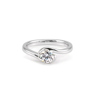 Philia ring 14k White gold CZ 0.5ct