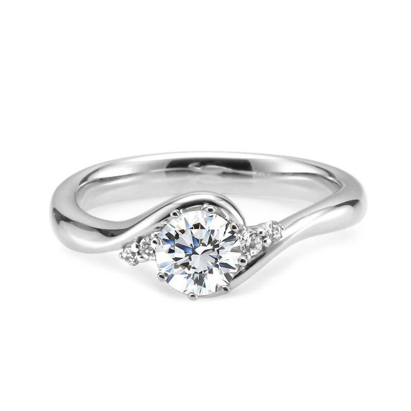 필리아II 반지 14k 화이트골드 0.5ct