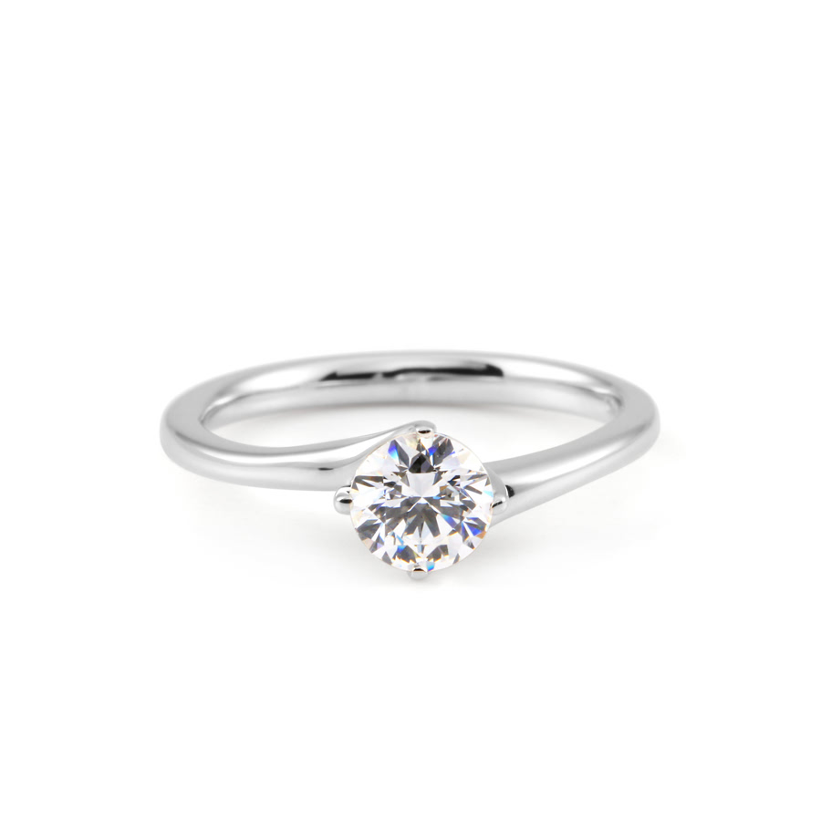 Psyche ring 14k White gold CZ 0.5ct