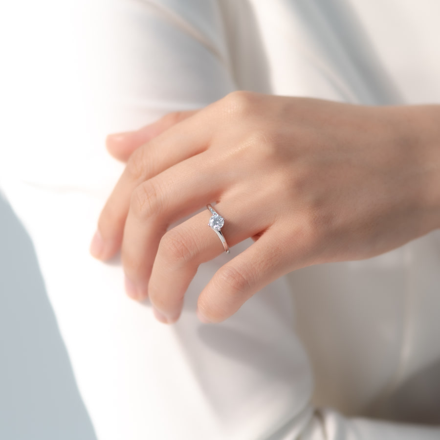 프시케 반지 14k 화이트골드 0.5ct