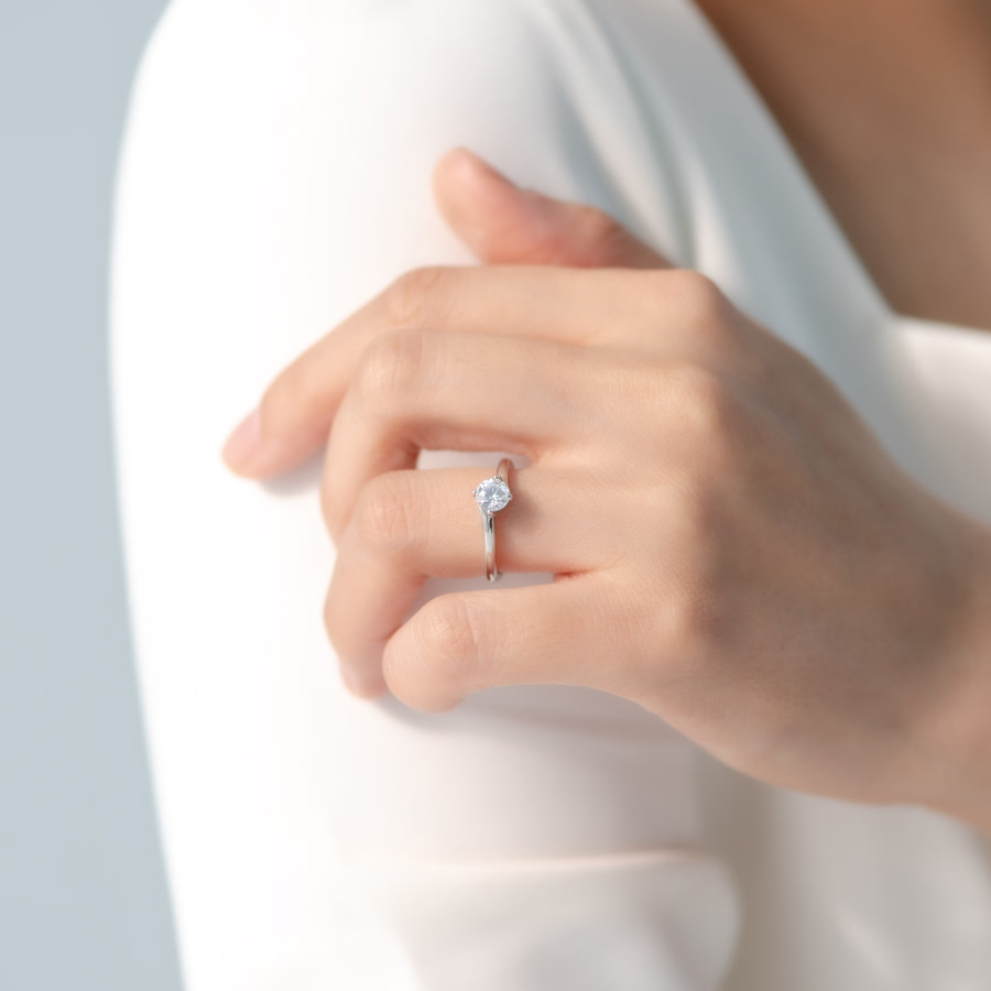 프시케 반지 14k 화이트골드 0.5ct