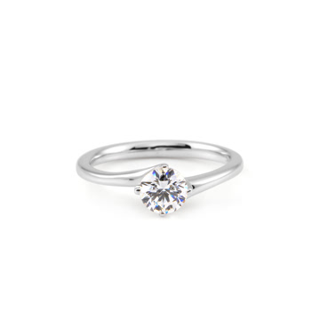 Psyche ring 14k White gold CZ 0.5ct