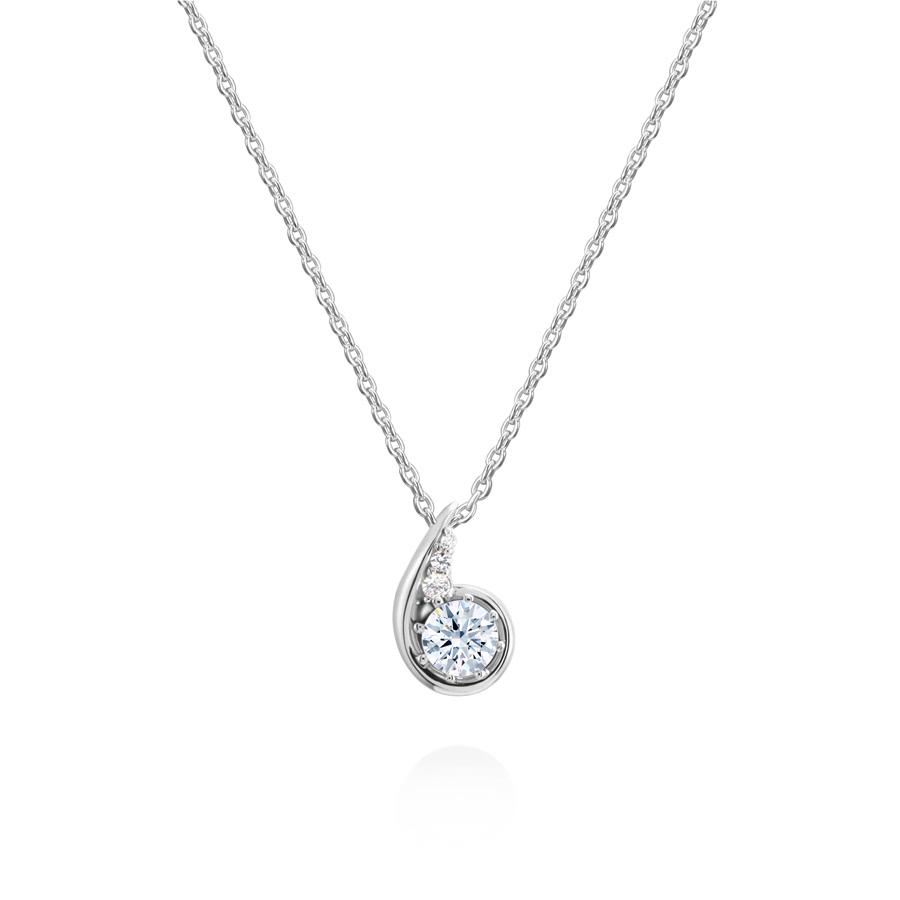 Philia II pendant 14k White gold CZ 0.3ct