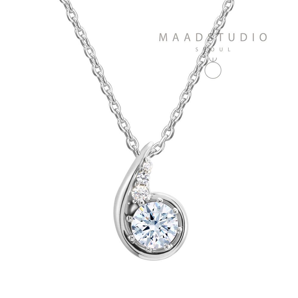 Philia II pendant 14k White gold CZ 0.3ct