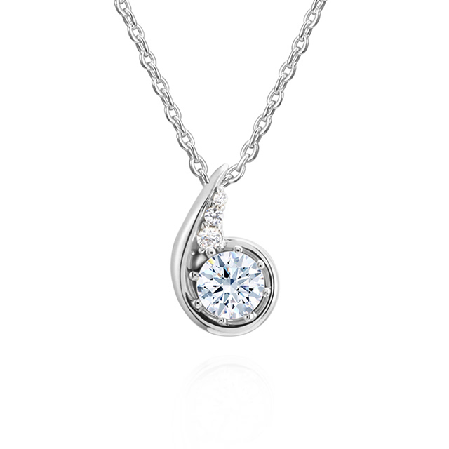 필리아II 목걸이 14k 화이트골드 0.3ct