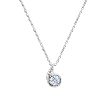 Philia II pendant 14k White gold CZ 0.3ct