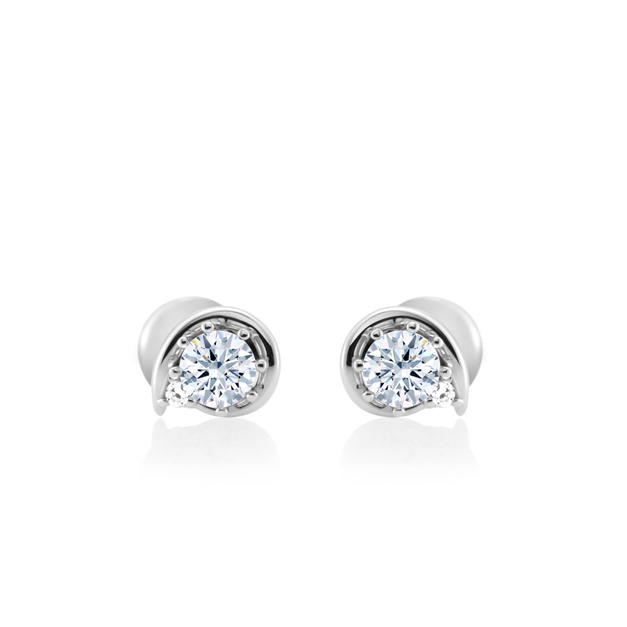 Philia II earring 14k White gold CZ 0.25ct