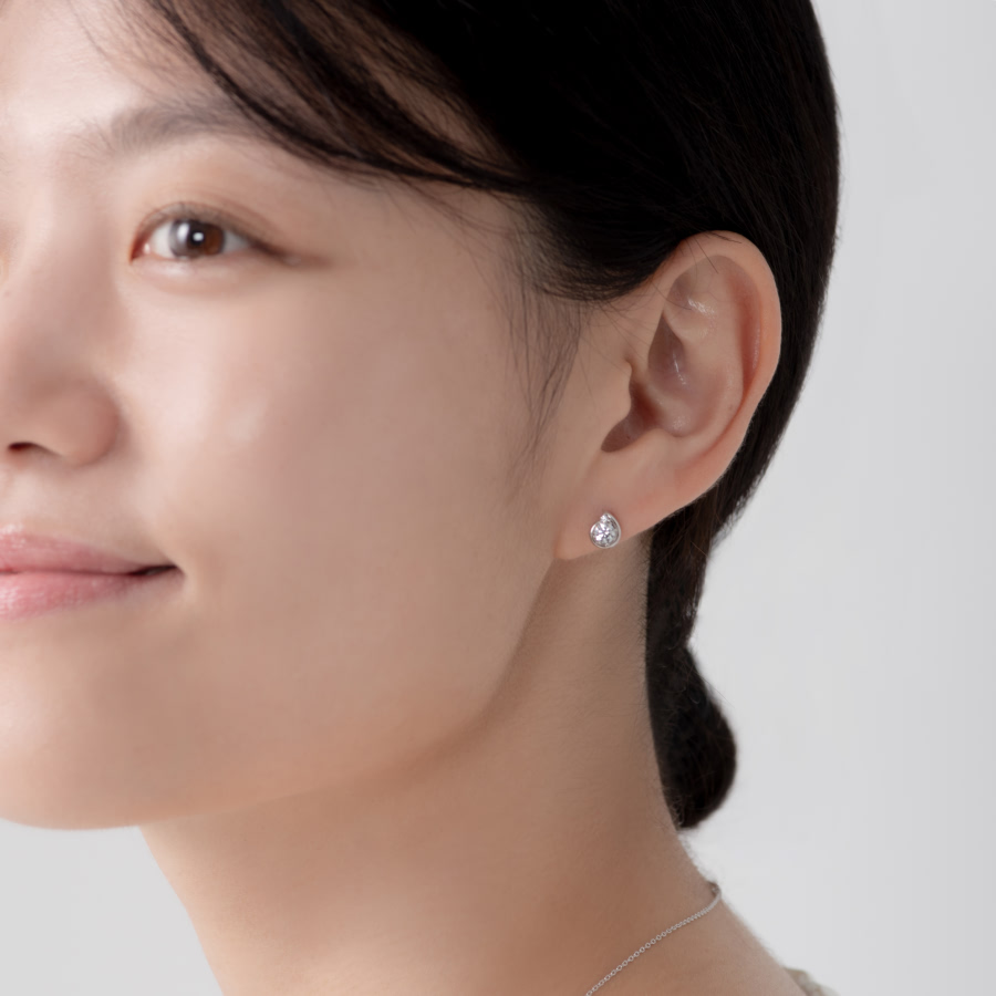필리아II 귀걸이 14k 화이트골드 0.25ct