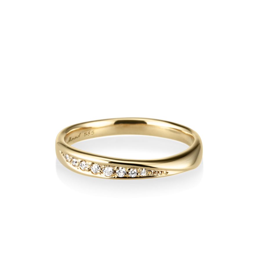 Infinity I ring (SS) 14k gold CZ