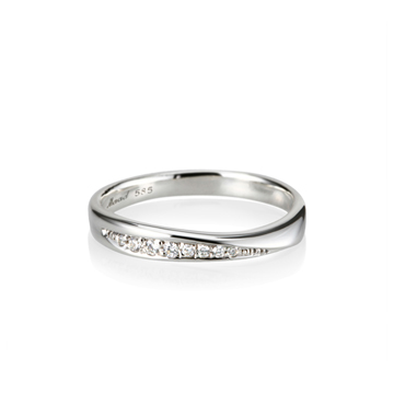 Infinity I ring (SS) 14k White gold CZ