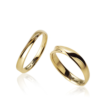 Infinity I wedding ring Set (M&S) 14k gold