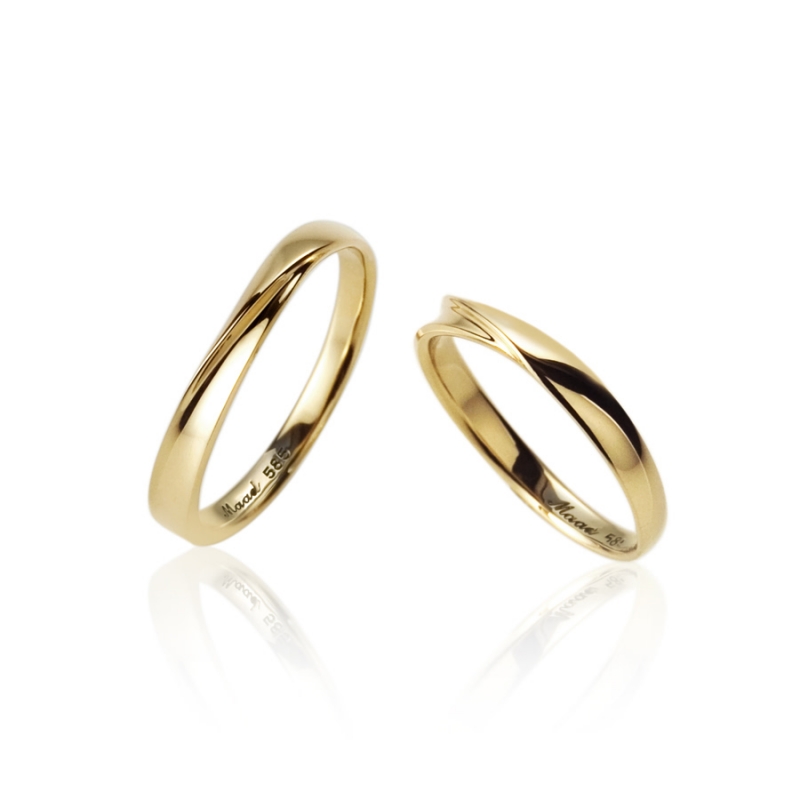 Infinity I wedding ring Set (S&S) 14k gold