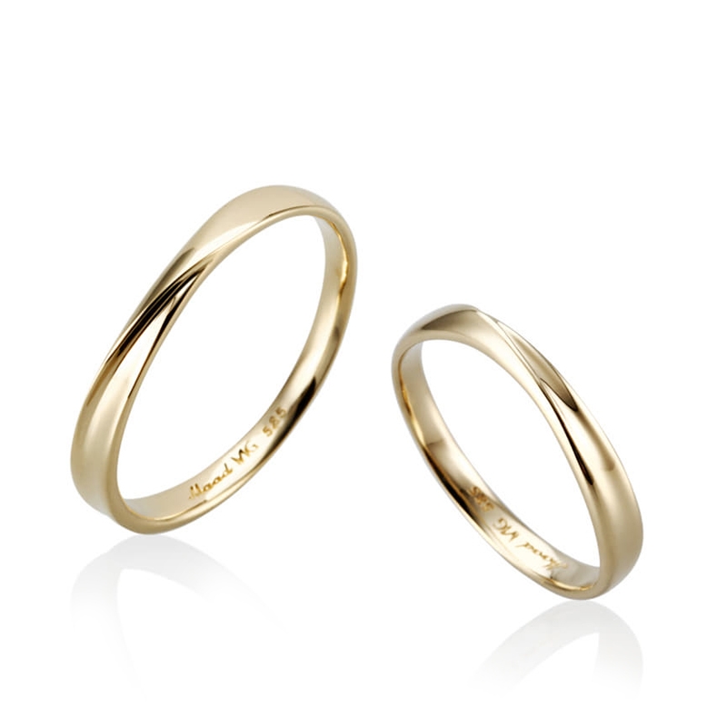 Infinity I MG wedding ring Set (M&S) 14k gold
