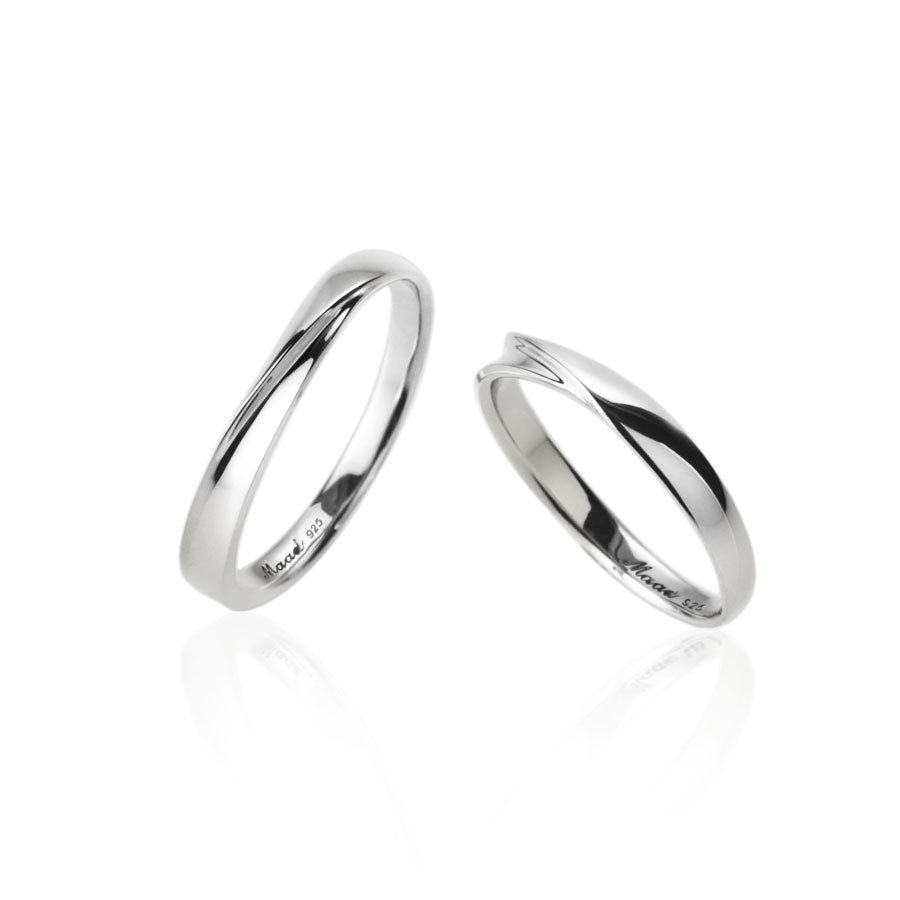 Infinity I couple ring Set (S&S) Sterling silver