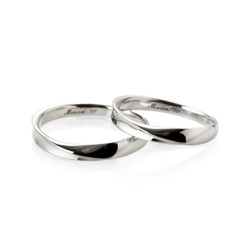 Infinity I couple ring Set (S&S) Sterling silver