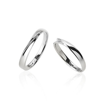 Infinity I couple ring Set (S&S) Sterling silver