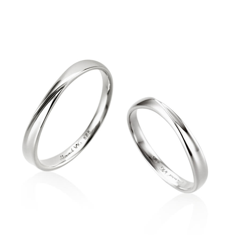 Infinity I MG wedding ring Set (M&S) 14k White gold