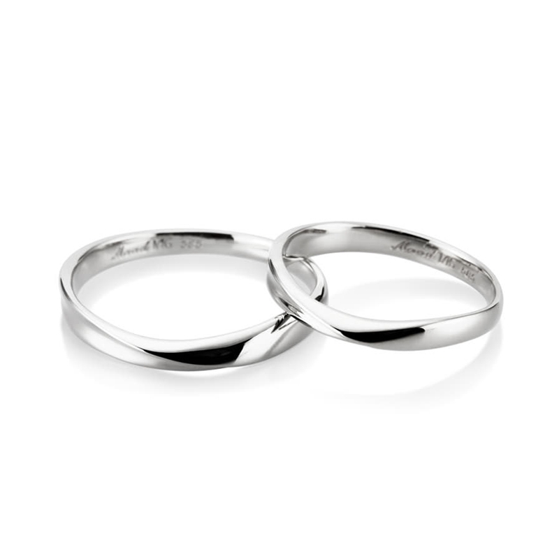 Infinity I MG wedding ring Set (M&S) 14k White gold