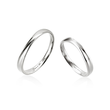 Infinity I MG wedding ring Set (M&S) 14k White gold