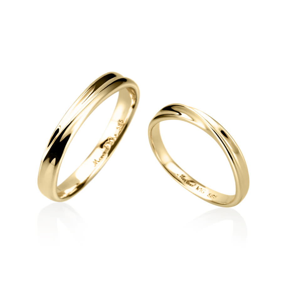 Infinity II MG wedding ring Set (M&S) 14k gold