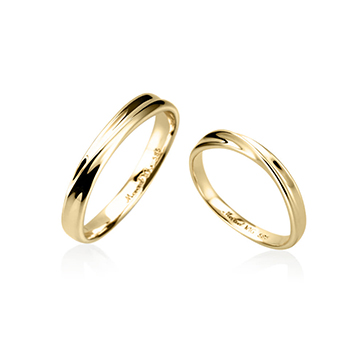 Infinity II MG wedding ring Set (M&S) 14k gold