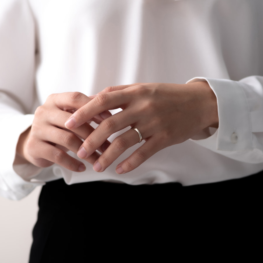 인피니티II MG 반지 (소) 14k 화이트골드