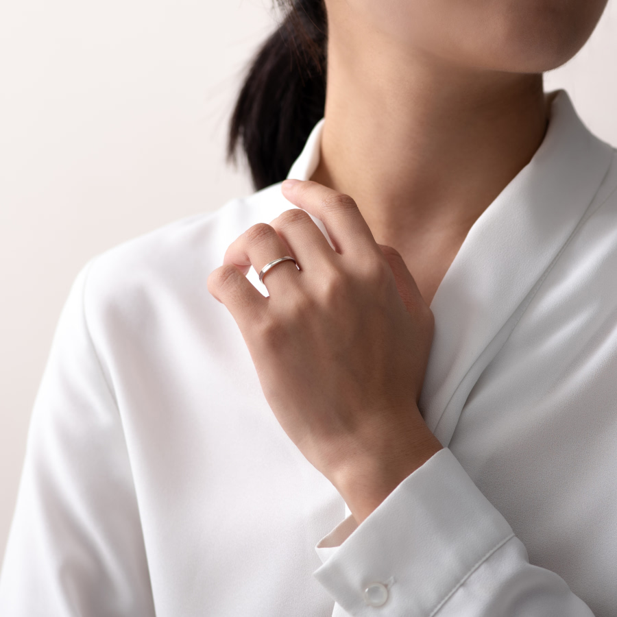 인피니티II MG 반지 (소) 14k 화이트골드