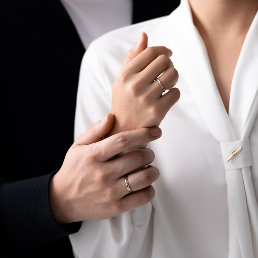 인피니티II MG 반지 (소) 14k 화이트골드