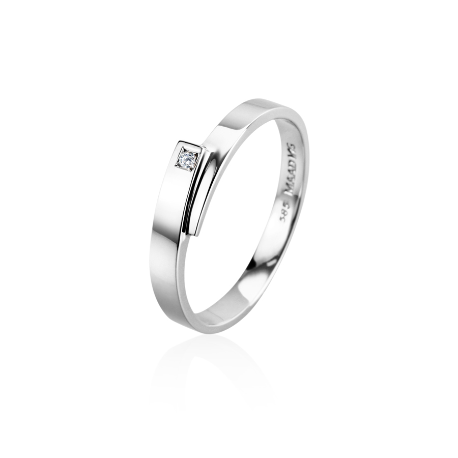 Covering MG ring (M) 14k White gold Diamond