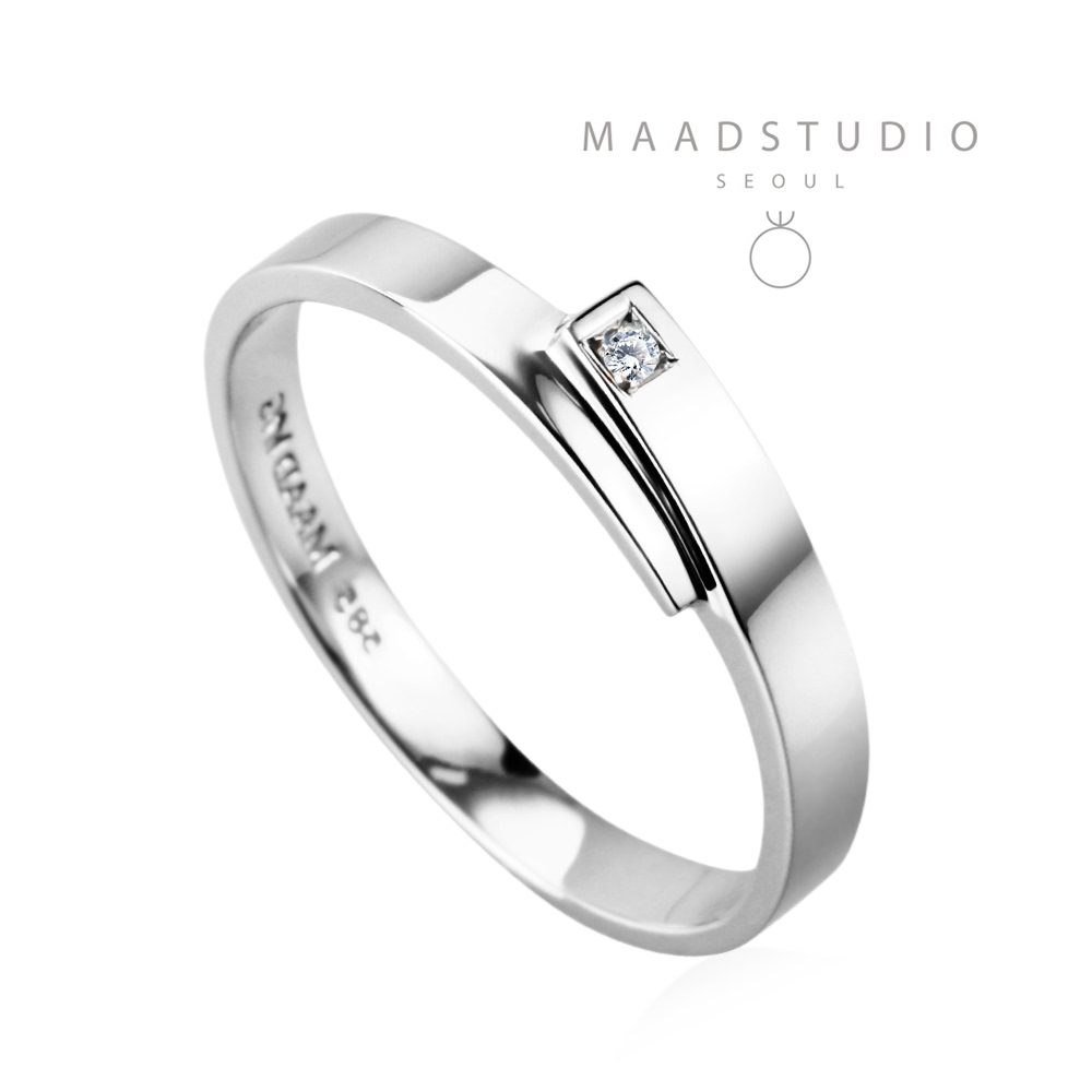 Covering MG ring (M) 14k White gold Diamond