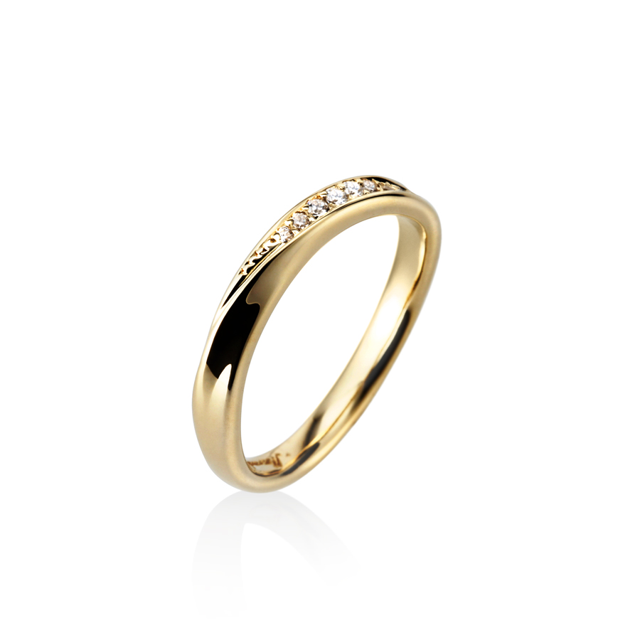 Infinity II ring (SS) 14k gold CZ