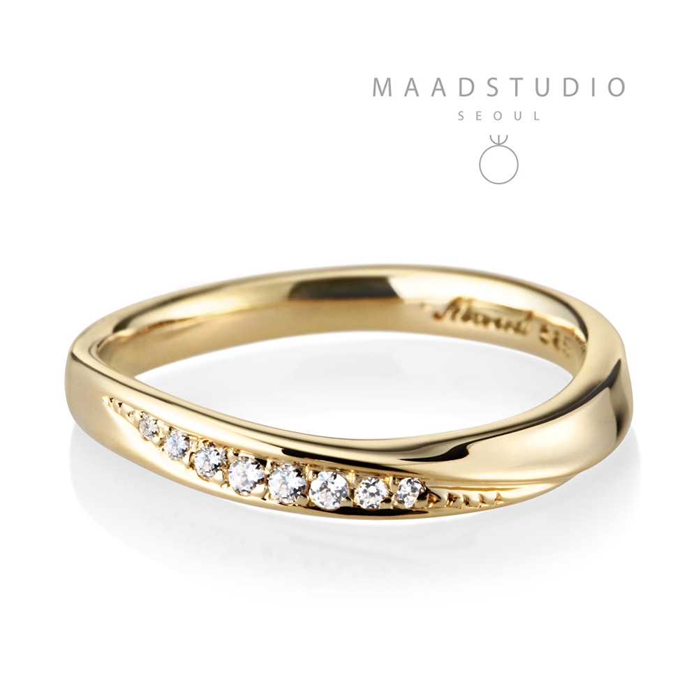 Infinity II ring (SS) 14k gold CZ