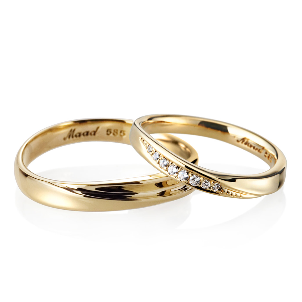 인피니티II 커플링 (중+소) 14k CZ & flat