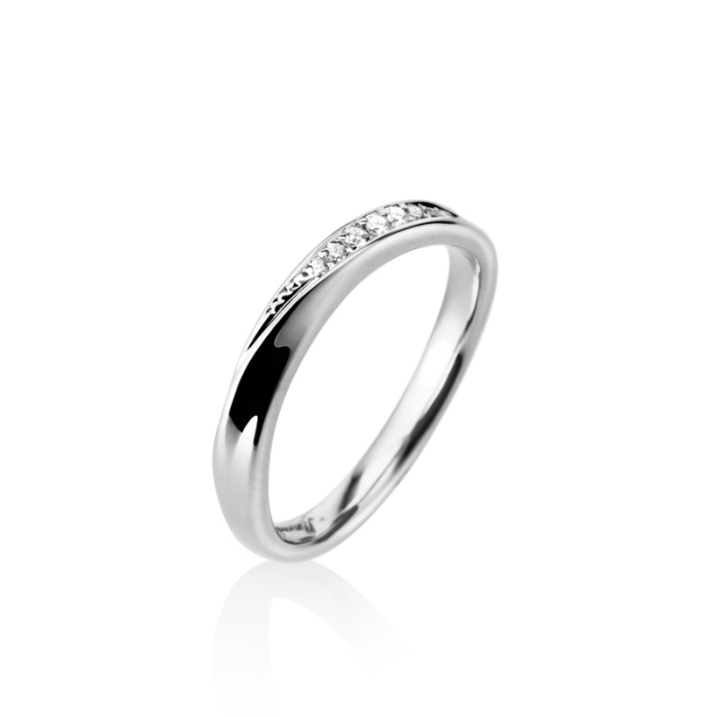 Infinity II ring (SS) 14k White gold CZ