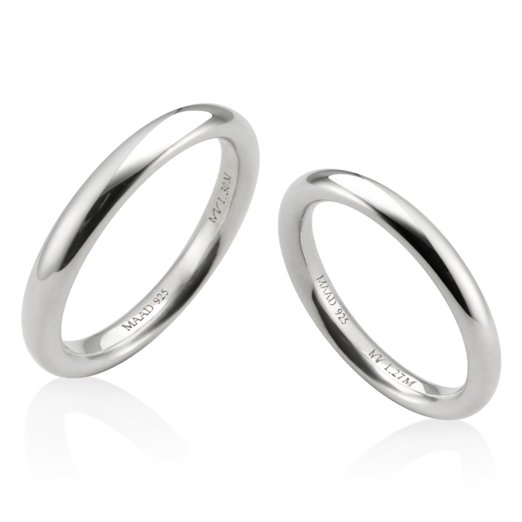 MR-I 오벌밴드_Raised 커플링 3.0mm+2.7mm (중+중) Silver_925