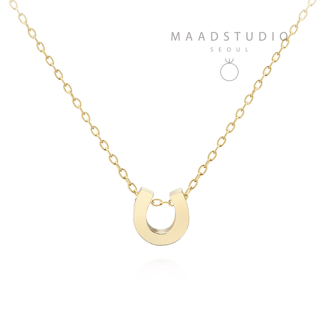 Horseshoe pendant (S) 14k gold