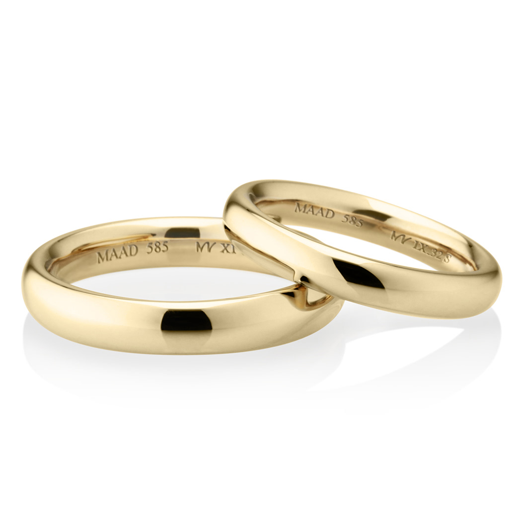 MR-XI 오벌돔밴드_Raised 커플링 3.8mm+3.2mm (중+소) 14k