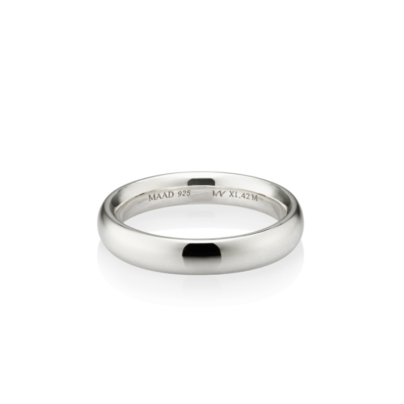 MR-XI Low-dome Oval band ring 4.2mm Sterling silver