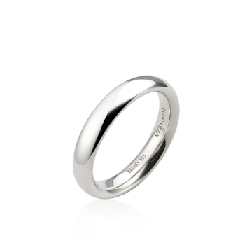 MR-XI Low-dome Oval band ring 4.2mm Sterling silver