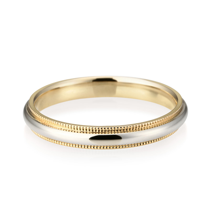 밀그레인 밴드링 (3mm) 14k combi