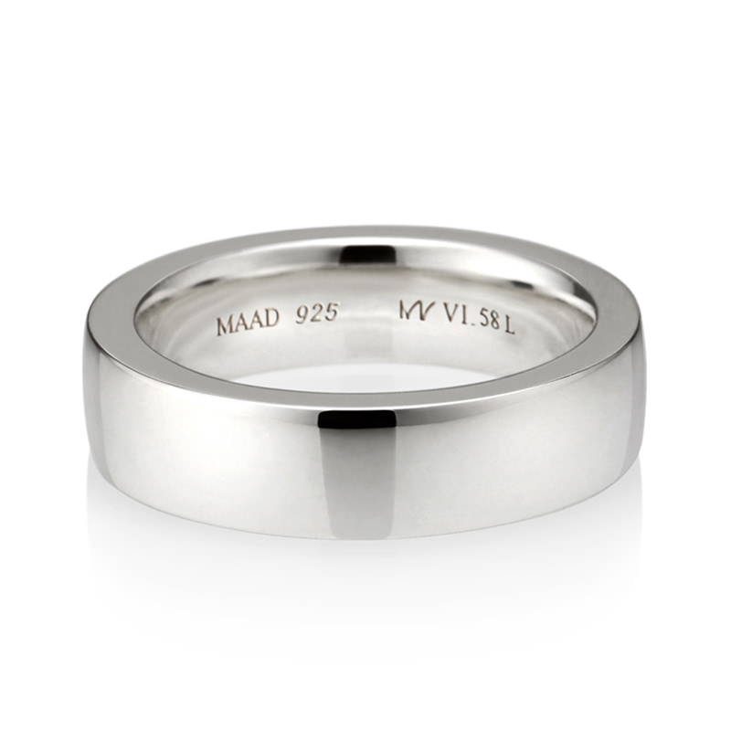 MR-VI 아치스퀘어밴드링 5.8mm (대) Silver_925